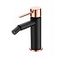 Grifo bidet monomando Milos Stick negro oro rosa de Imex